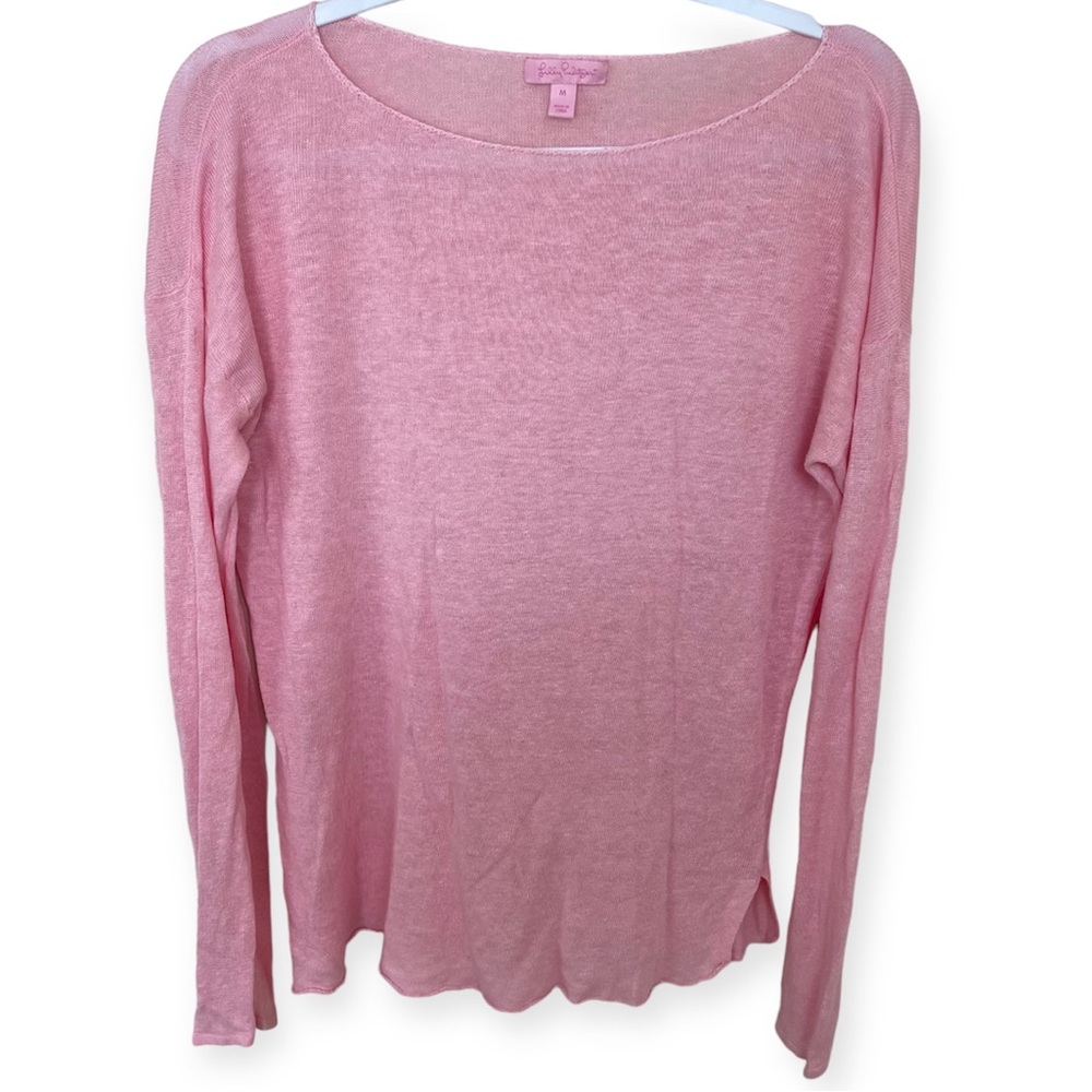 Lilly Pulitzer Lightweight Linen Pink Sweater
